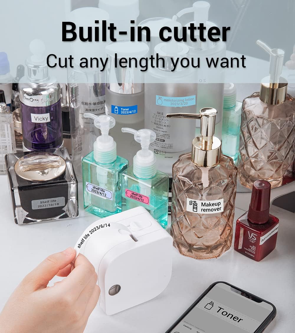Label Maker with Tape Mini Label Font Sticker Maker for Home Office