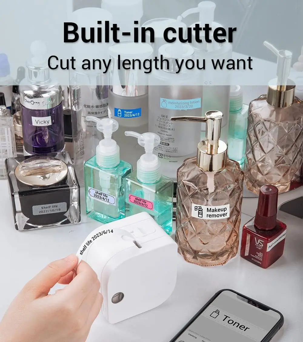 Label Maker with Tape Mini Label Font Sticker Maker for Home Office