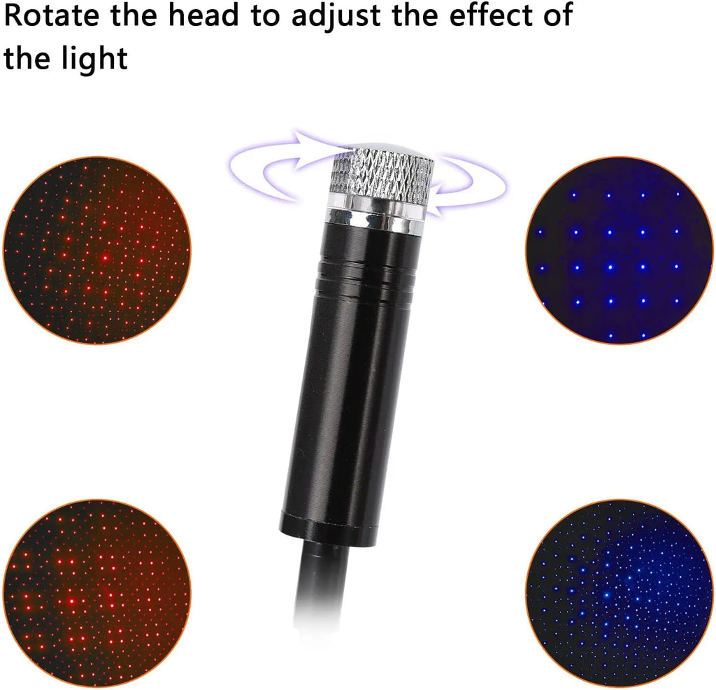 Car Roof Star Night Light Projector Atmosphere Galaxy Lamp