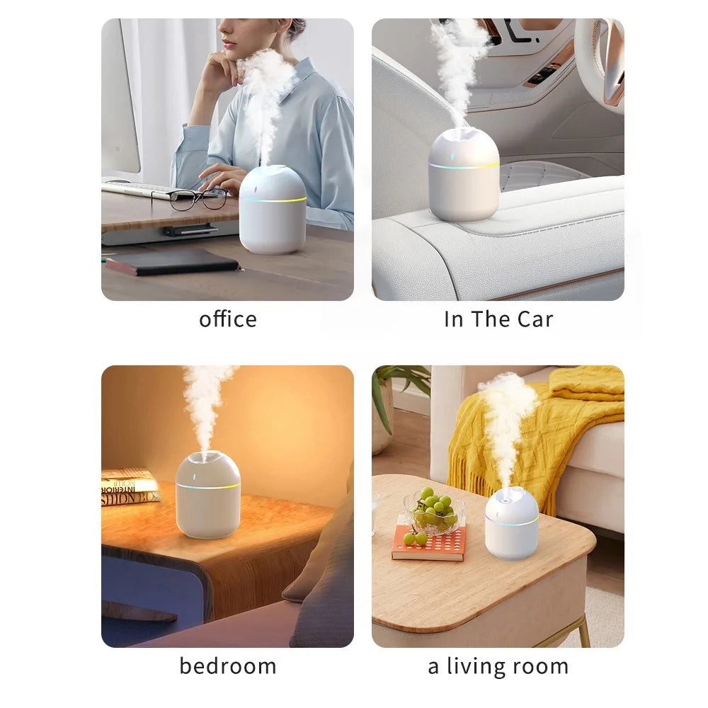 Air Humidifier Cool Mist Aroma Diffuser LED Night Light power-off protect