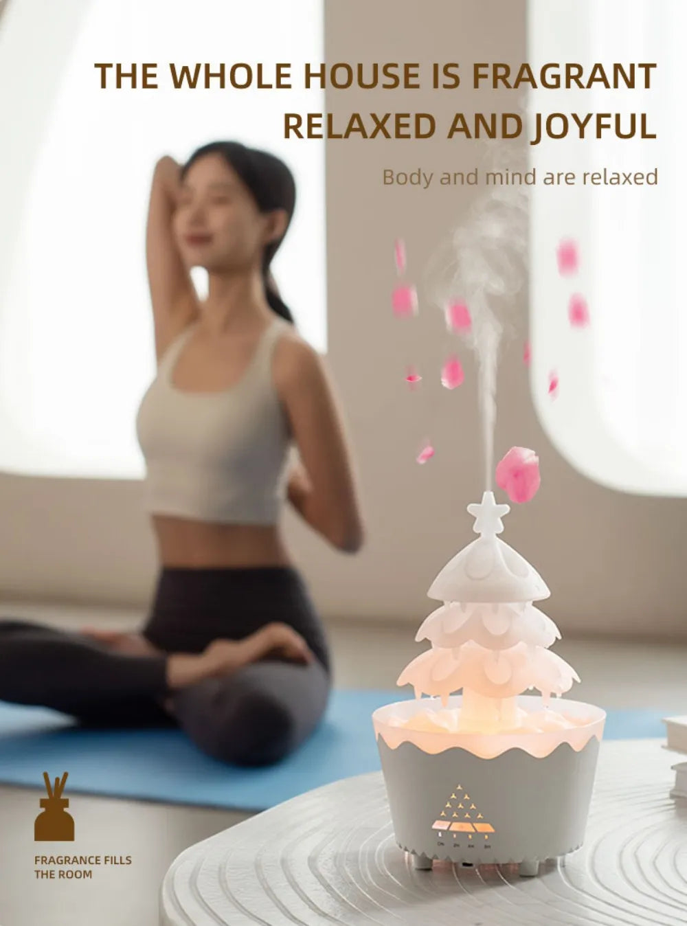 UFO Umbrella Essential Oils Diffuser Large Capacity Humidifier Christmas Jellyfish Aroma Diffuser Raindrop Sleeping Night Lights