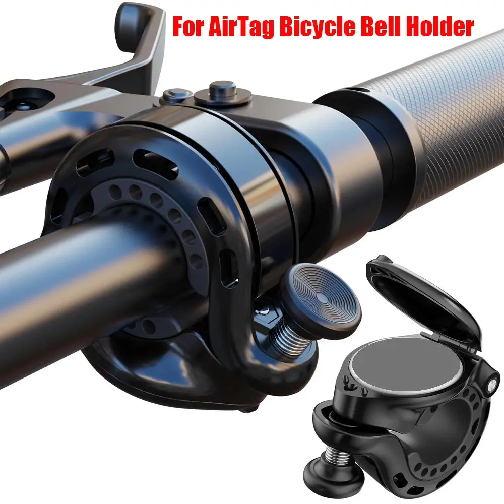 For AirTag Protective Holder Bicycle Bell Hidden Waterproof for Air tag Case Mountain Bike Suitable for 22-31.8mm Handlebars