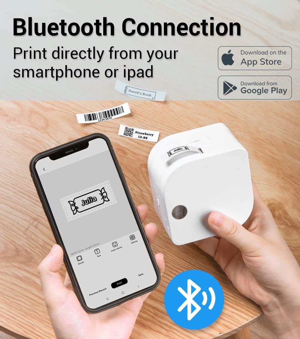 Label Maker with Tape Mini Label Font Sticker Maker for Home Office