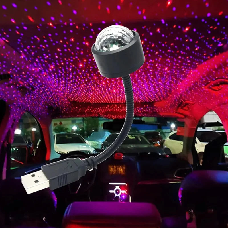 Car Roof Star Night Light Projector Atmosphere Galaxy