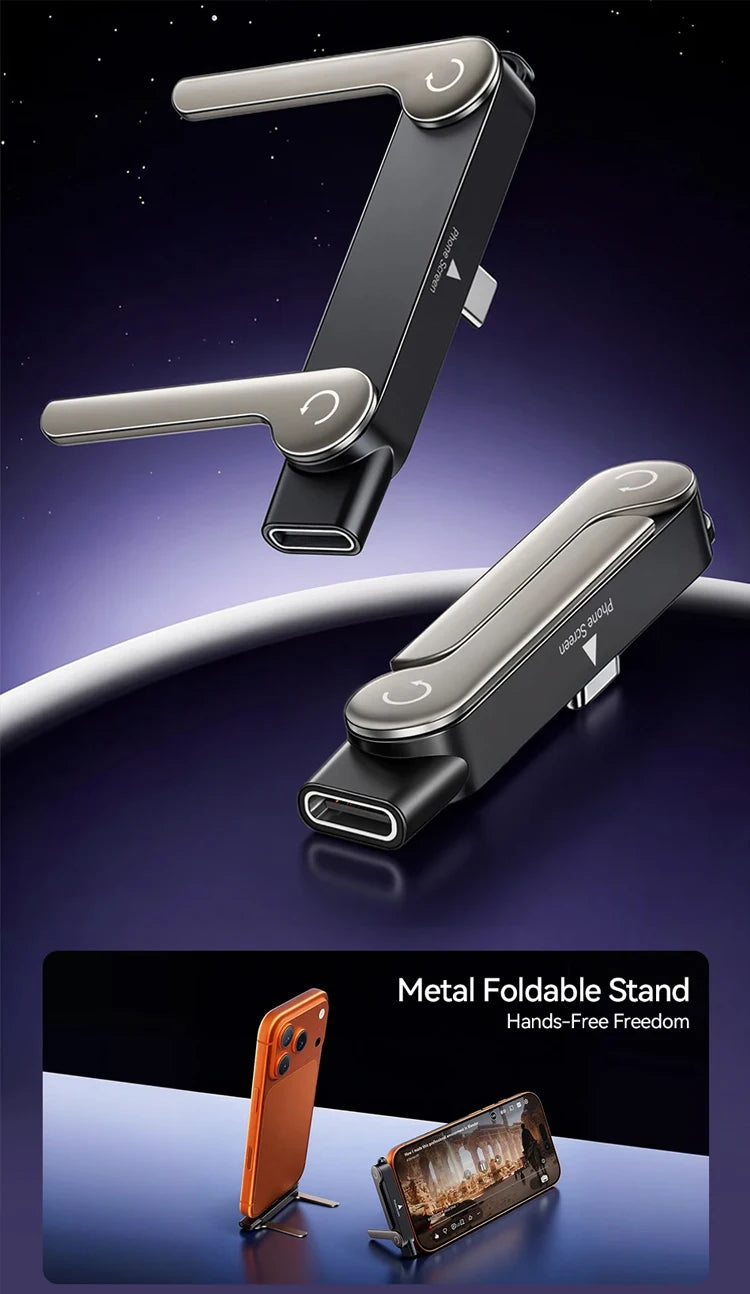 USB Type C Flat Charger Charging Cable C Kick Cable Stand With Invisible Support Foldable Phone Holder 240W Charge Wire Bracket