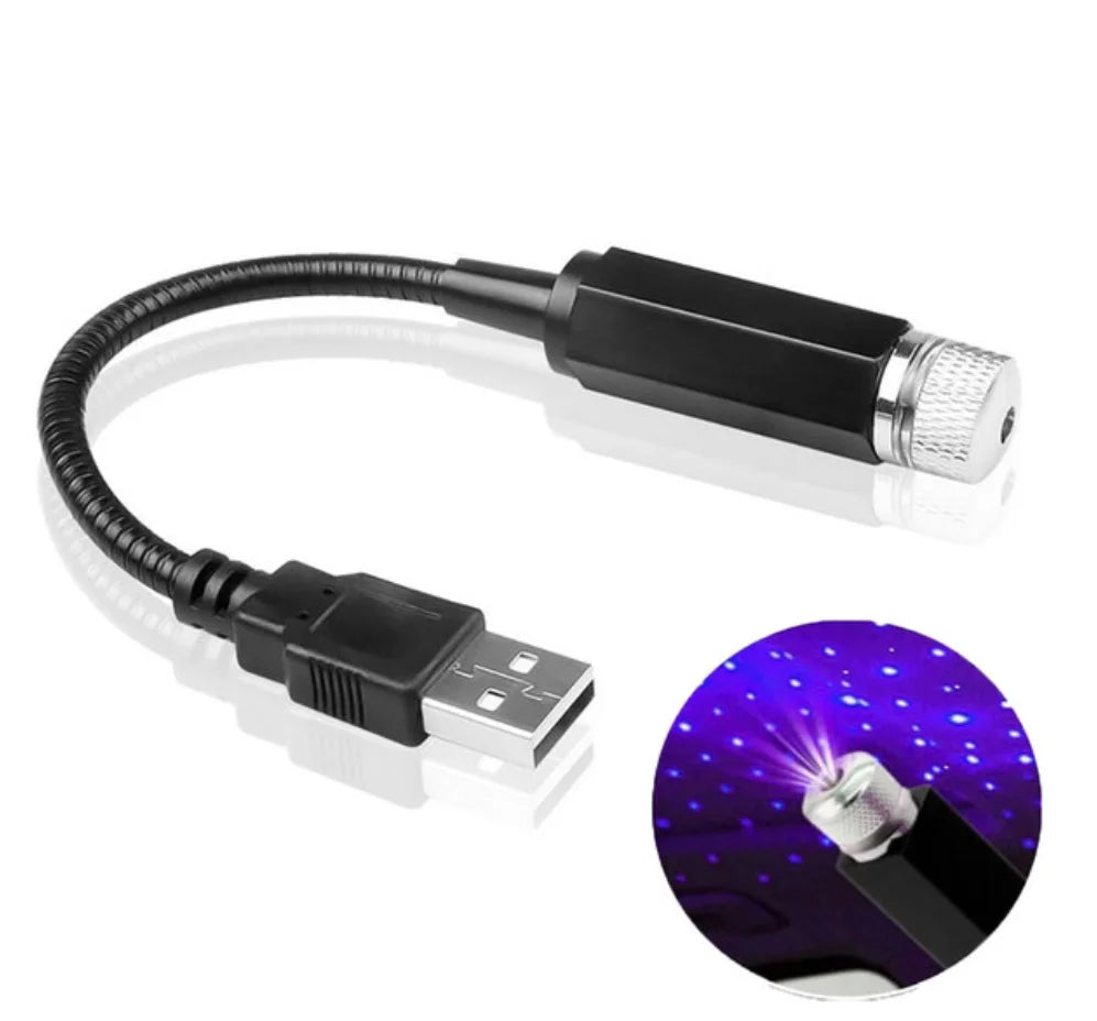 LED Car Roof Star Night Light Projector Atmosphere Galaxy Lamp USB Decorative Adjustable for Auto Roof Room Ceiling Decor