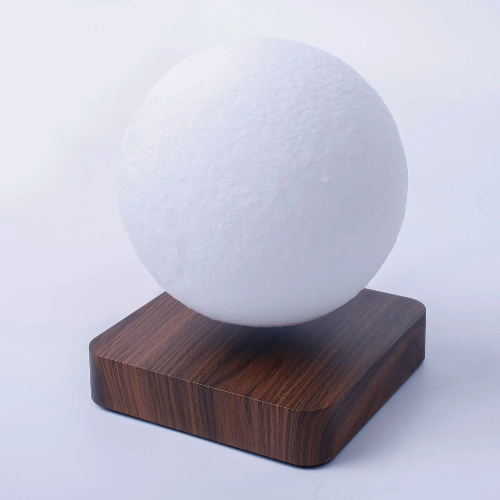 Levitating Moon Magnetic Floating Night Light Creative Table 3D Printed LED Lamp with Wooden Base Night Light Magnetic Moonlight