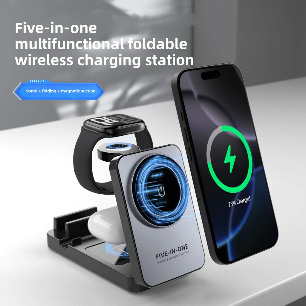 Multifunctional Foldable 5-In-1 Phone Watch Earphone Magnetic