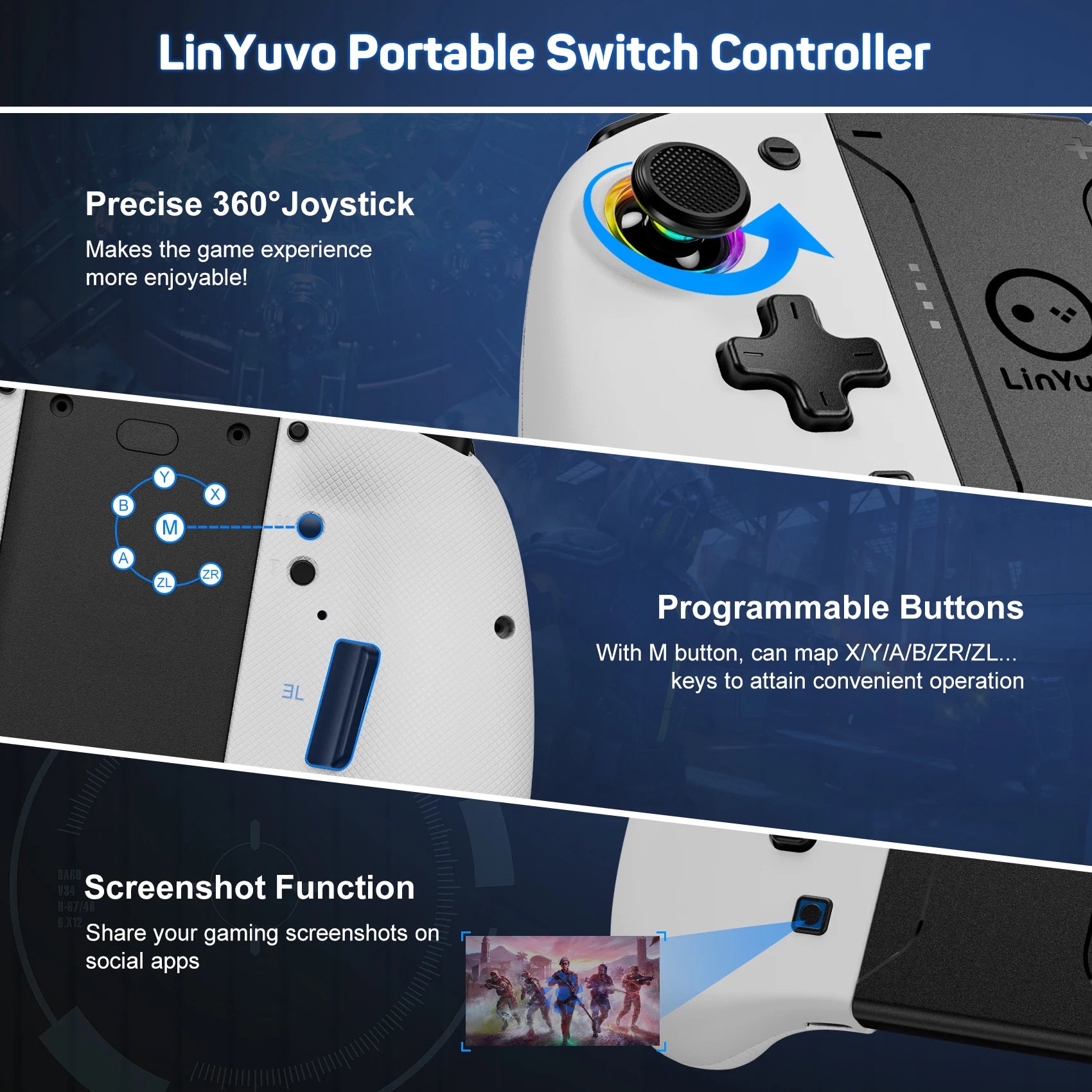 Bluetooth Controller For Nintendo Switch & OLED & Lite
