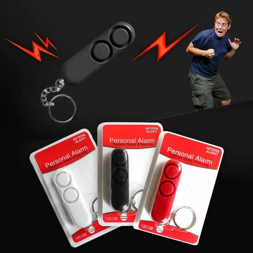 2 Pcs 120dB Self Defense Dual Speaker Extra Loud Personal Safety Alarm
